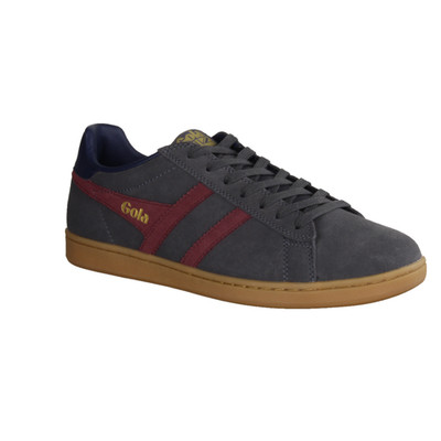 Gola Equipe 2 Herrensneaker, Leder, Storm/Burgundy/Navy, Wechselfußbett -