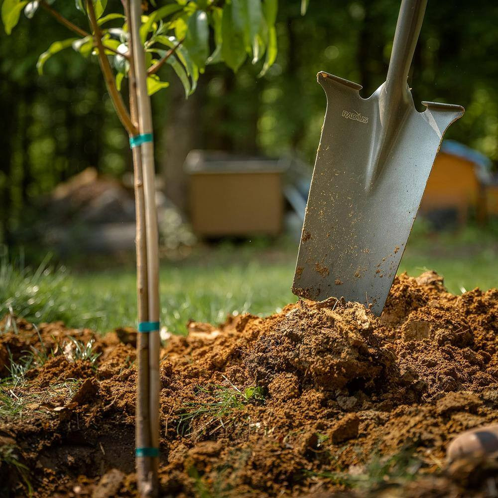 7 In. Red Polypropylene Handle, 41 In. Pro-Lite Carbon Steel Garden Spade Shovel