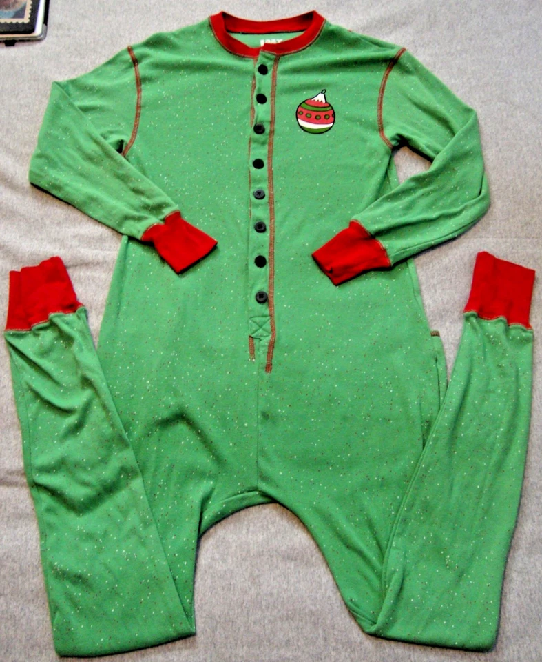 Lazy One DO NOT OPEN TIL CHRISTMAS Flap Jack Union Suit Women's XS Trap Door PJs - Image 4 of 4
