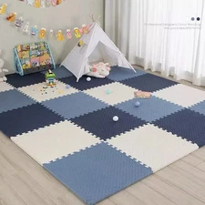 Soft Non Toxic Baby And Kids Play Mat EVA Foam Floor Interlocking Tiles Playroom