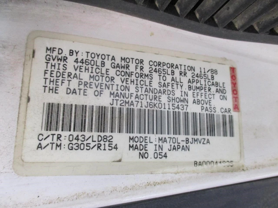 Starter Motor Fits 78-90 CRESSIDA 1658838 - Image 4 of 4