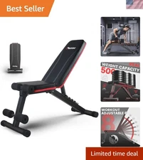 Foldable Multi-Purpose Weight Bench with 500 lbs Capacity for Home Fitness