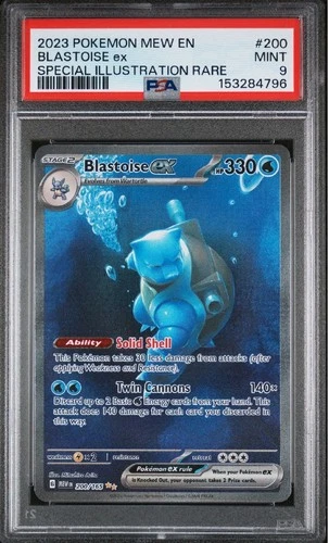 2023 POKEMON MEW EN-151 SPECIAL ILLUSTRATION RARE #200 BLASTOISE EX PSA 9