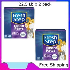  2 pack Fresh Step Clean Paws Multi-Cat Scented Clumping Litter