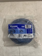 Southwire Romex Simpull Solid Indoor 14/3 W/G NMB Cable 50' Coil Blue