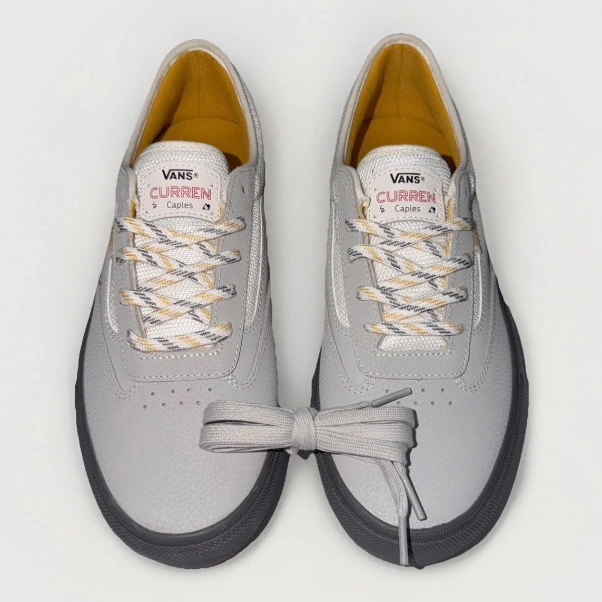 VANS Skate Curren Caples Grey Yellow Shoes Men\'s Sz 6.5 Womens Sz 8 #500714 Vans Skate Curren Caples Shoe - Grey – Icon Boardshop main image 3