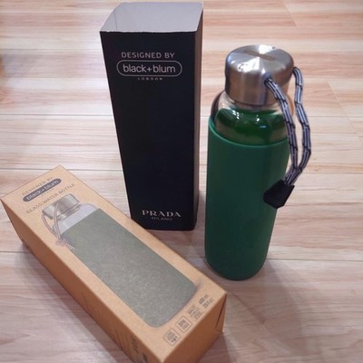 PRADA black + blum Glass Water Bottle Green | eBay