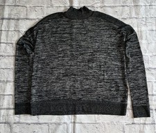RAG & BONE Women’s Heather Gray & Black Mock Neck Long Sleeve Pullover Size S