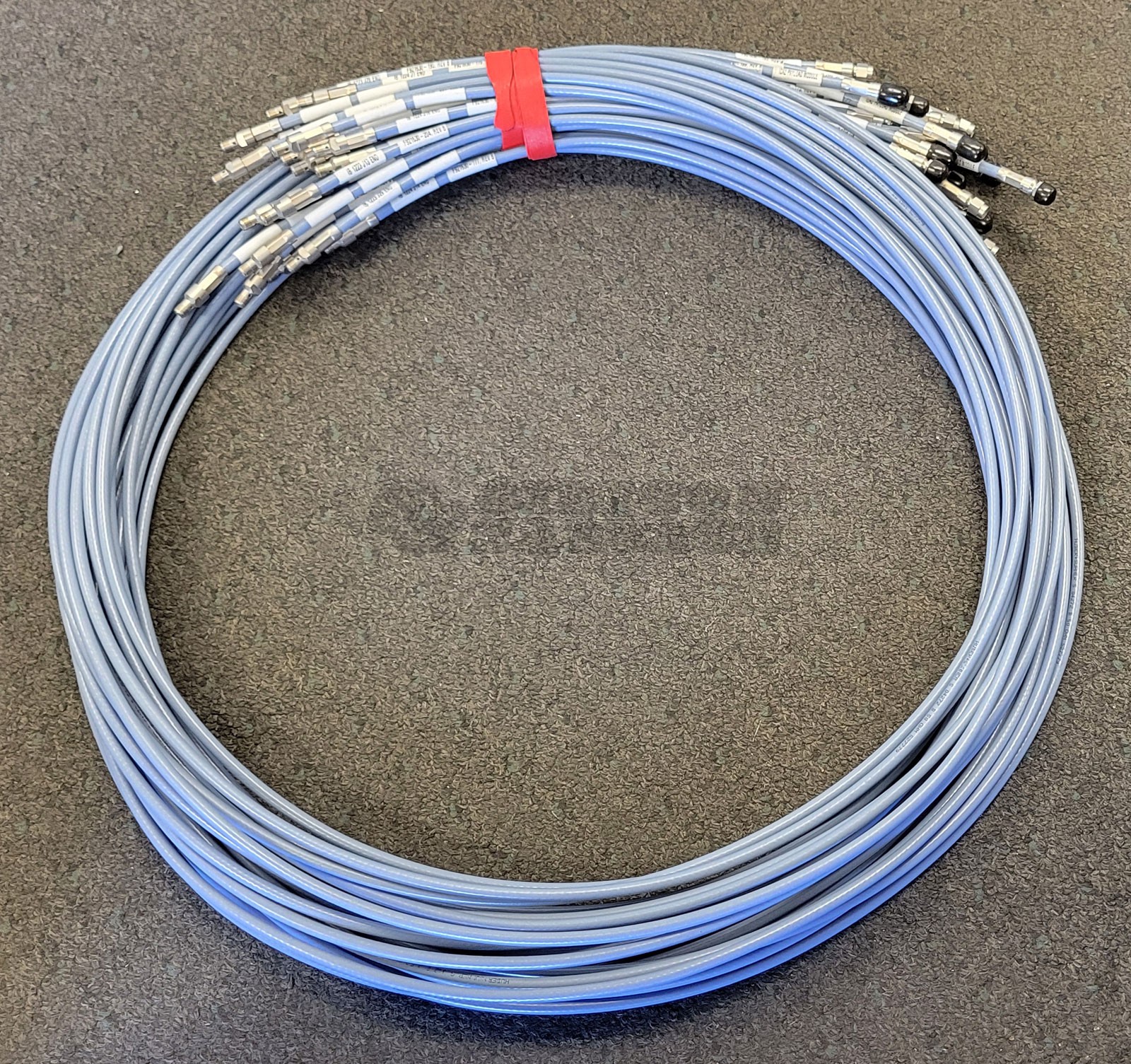 Lot of 22 HUBER+SUHNER S-Series SMA M-F Microwave Cables 18Ghz 66"