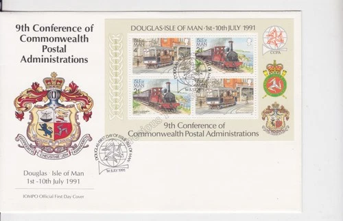 Unaddressed Isle of Man FDC First Day Cover 1991 COMMONWEALTH POSTAL ADMINISTRAT