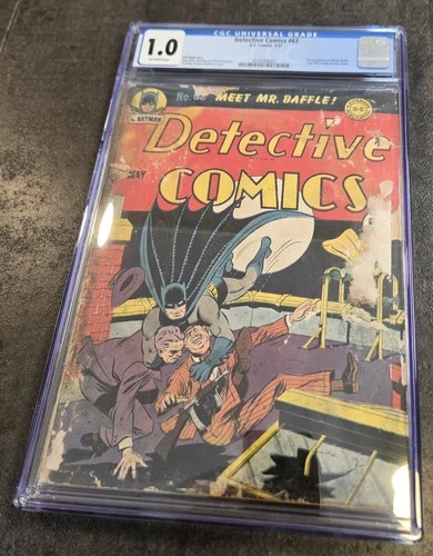 CGC 1.0 DETECTIVE COMICS # 63 1942 * 1st MISTER BAFFLE VINTAGE LOW GRADE GREAT