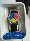 Timex Vintage 1977 Colorflix Pakter/Krauss 30MM Wind Up Watch W/Box Runs Good
