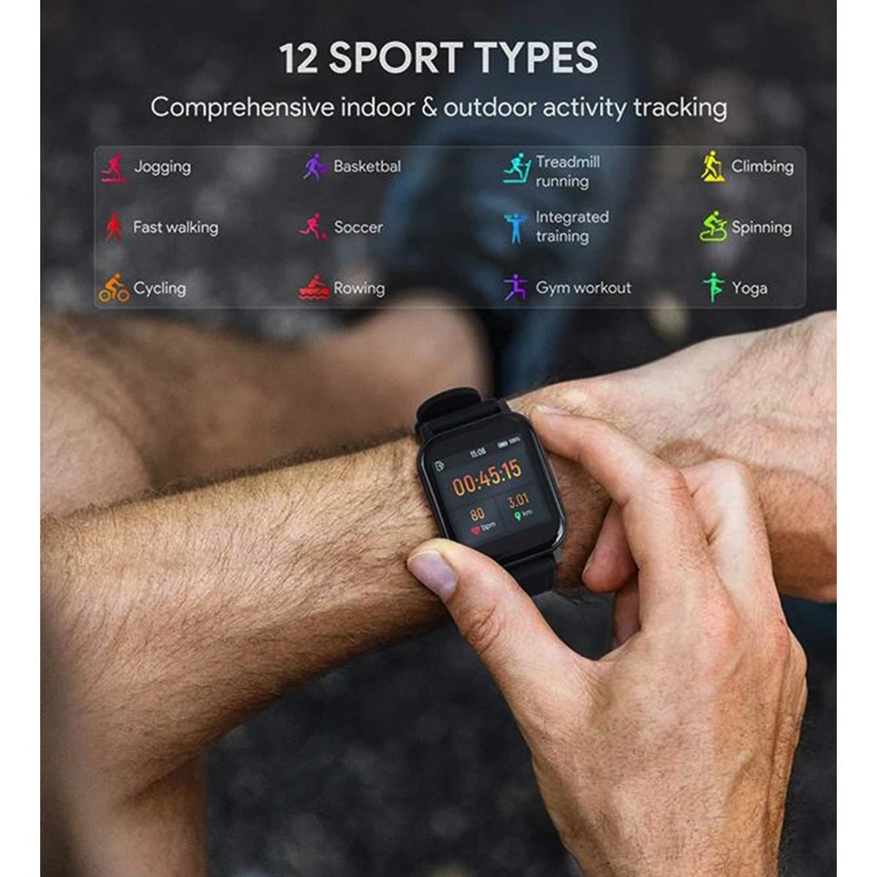 Smartwatch Fitness Uhr Bluetooth Tracker Armband Pulsuhr Sportuhr Herzfrequenz - Bild 4 von 4