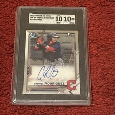 Gabriel Rodriguez 2021 1st Bowman Chrome Auto RC CPA-GR SGC GRADE MT 10 AUTO 10
