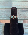 Vintage Navajo Artisan Handmade Turquoise Nuggets Set In Sterling Silver size 5