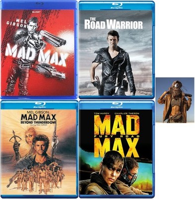 Mad Max, The Road Warrior, Beyond Thunderdome & Fury Road 4 Blu Ray Set New