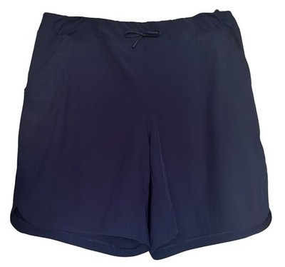 Lands End Quick Dry 9'' Board Swim Shorts Deep Sea Navy Adjustable Waist Plus 20W