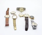 F x8 Vintage Gents Mechanical Wristwatches Inc Roma, Rotary, Timex Etc