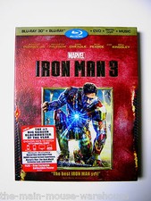 Iron Man 3 3D Blu-ray DVD Digital Copy and Music No Slipcover