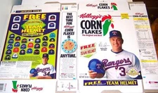 Nolan Ryan 1993 Corn Flakes SHAPED FLAT Cereal Box 1z34