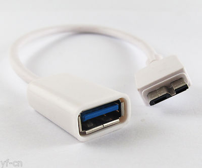 50x White USB 3.0 OTG Host Flash Disk Cable for Samsung Galaxy Note3 N9000 N9005