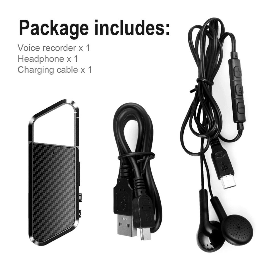 32GB Mini Hidden Digital Audio Voice Activated Recorder Smart MP3 Playback Small - Image 2 of 4