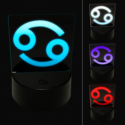 Cancer Horoscope Astrological Zodiac Sign 3D Illusion LED Night Light ...