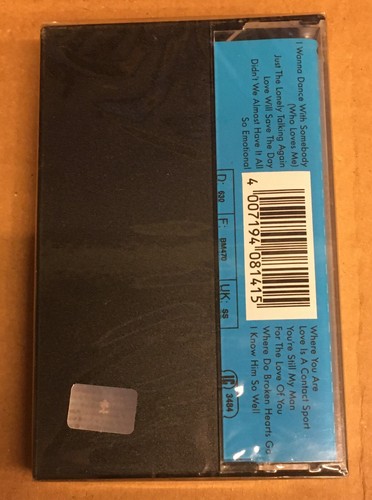 WHITNEY HOUSTON - WHITNEY SEALED CASSETTE MADE IN EUROPE - Picture 2 of 2