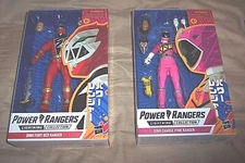 Dino Red Power Ranger Pink Power Ranger Lightning Collection Walmart Exclusive