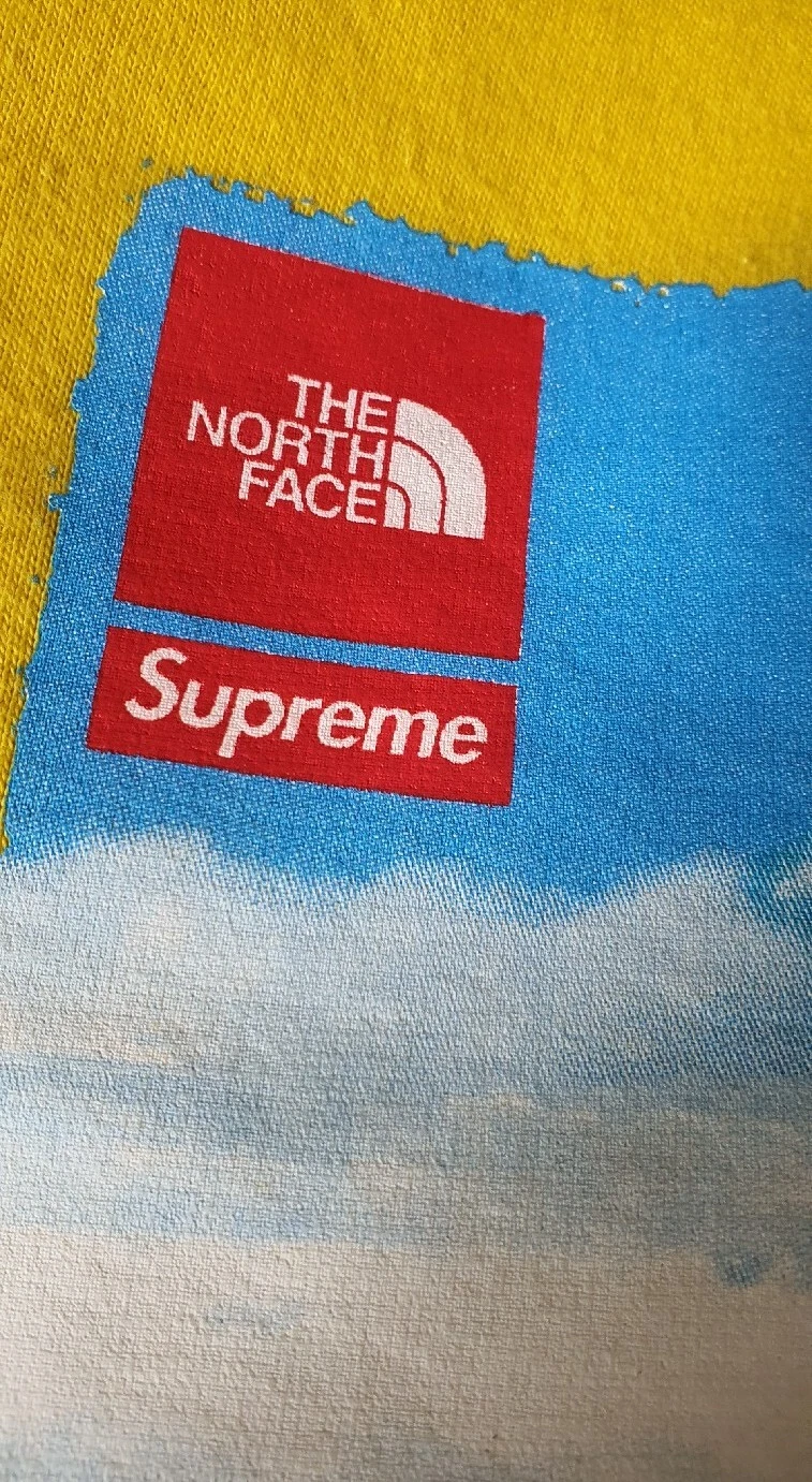 Felpa con cappuccio FW18 Supreme x The North Face Photo M media gialla TNF