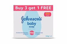 Johnson's Baby Soap 100g Buy 3 Get 1 Free ,