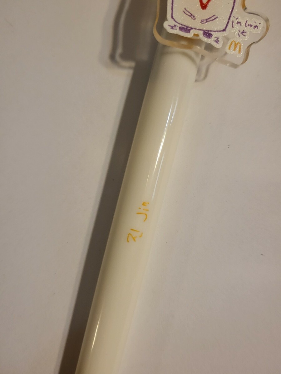 アイドル BTS x McDonald's COLLABORATION SAUCY PEN NEW Official BTS x McDonald's Saucy Pen Member Drawn