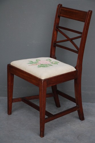 Antique Georgian desk chair Sheraton period mahogany with satinwood inlay 1790 - Picture 5 of 11