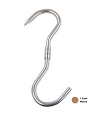 DREHHAKEN ROSTFREI SHaken Fleischerhaken Metzgerhaken Räucherhaken Fleischhaken