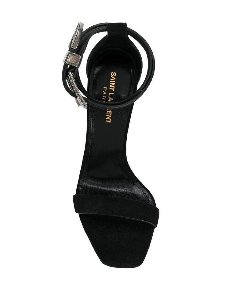 SAINT LAURENT (YSL) Sandali nuovi con scatola Saint Laurent Mica Western fibbia neri 105 mm 36 5 EU 6 5US $1095 00