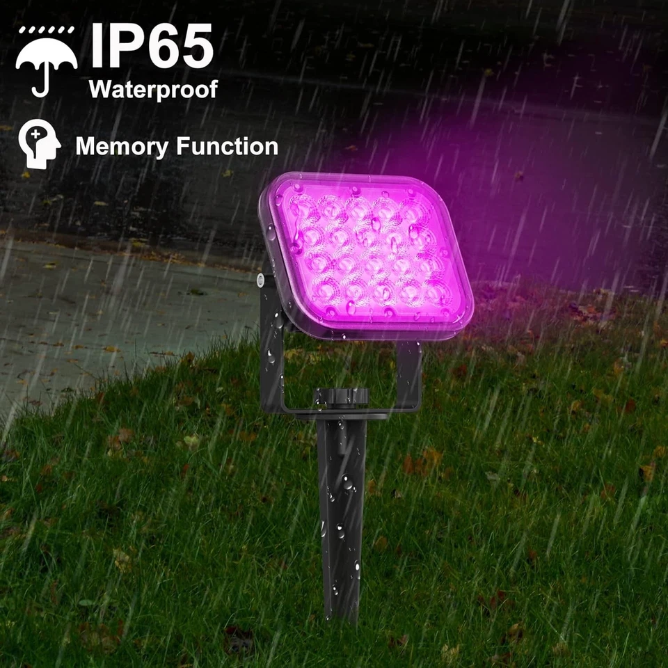 6 PIEZAS LED RGB Color Focos Luces Paisaje Jardín Camino Lámparas de Pared Foto 4 de 4