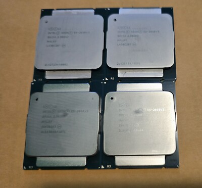 (2) Matched Pairs Intel Xeon E5-2650 v3 2.3GHz 25MB LGA2011-3 10-Core SR1YA