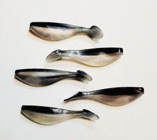  Paddle Tail Shad 2" - 10- Pack- Sexy Shad - Paddle Tail Swim Bait Black Silver