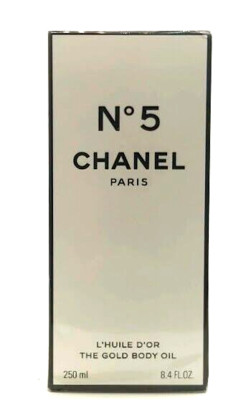 ❤️CHANEL 5 L'HUILE D'OR,The Gold Body Oil,8.4OZ 250ml Shimmering