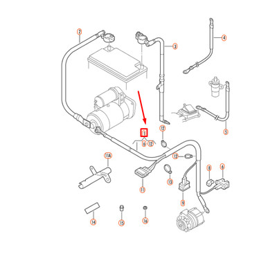 Diagrama de fiação do alternador do VW Beetle