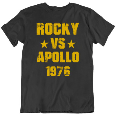 Rocky VS Apollo Creed Championship Fight 1976 Boxing T Shirt Tee Gift New