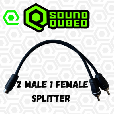 SoundQubed Twisted Y RCA Splitters 2M1F Car Audio Installation