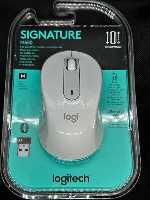 NEW LOGITECH SIGNATURE M650 WIRELESS MOUSE 910-006252 OFF WHITE 