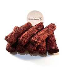 NessaStores- White Sage  Dragon's Blood Smudge Stick 4" Bundle  16pcs  JC-160