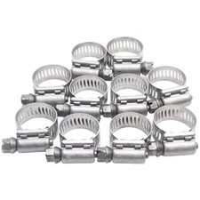 Lot of 10 Dixon HSS8 Worm Gear Clamp Stainless Steel, Hose OD 1/2in to 29/32in