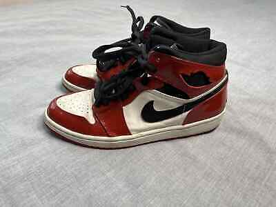 Vintage Air Jordan 1 Mid 2003 Patent Leather Chicago Mens 9 Vintage Air Jordan 1 Mid 2003 Patent Leather Chicago Mens 9