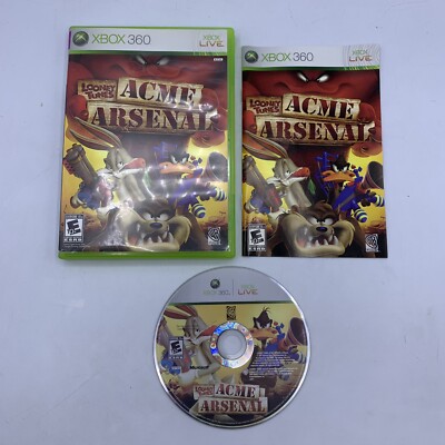 Looney Tunes: Acme Arsenal (Microsoft Xbox 360, 2007) Complete W/Manual