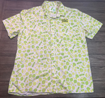 Urban South Brewery NOLA AOP Pickle Lime Cucumber Gose Button Down Shirt Sz 2XL