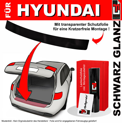 Lackschutzfolie Ladekantenschutz für Hyundai Matrix (II) 2008-2010 Schwarz glanz