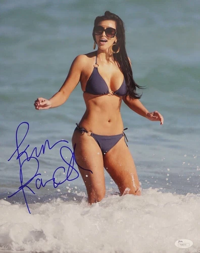 Kim Kardashian Signed Autograph 11x14 Photo JSA COA Sexy SI Swimsuit Model Rare
